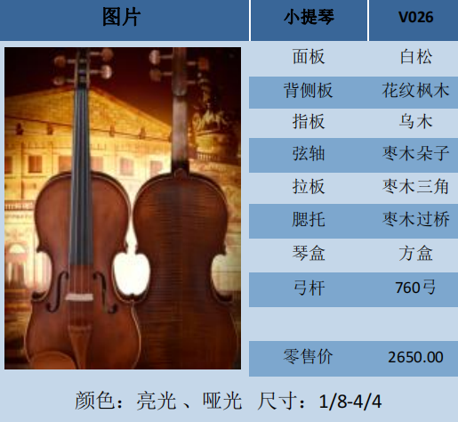 斯托立克拉克小提琴V026