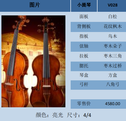 斯托立克拉克小提琴V028